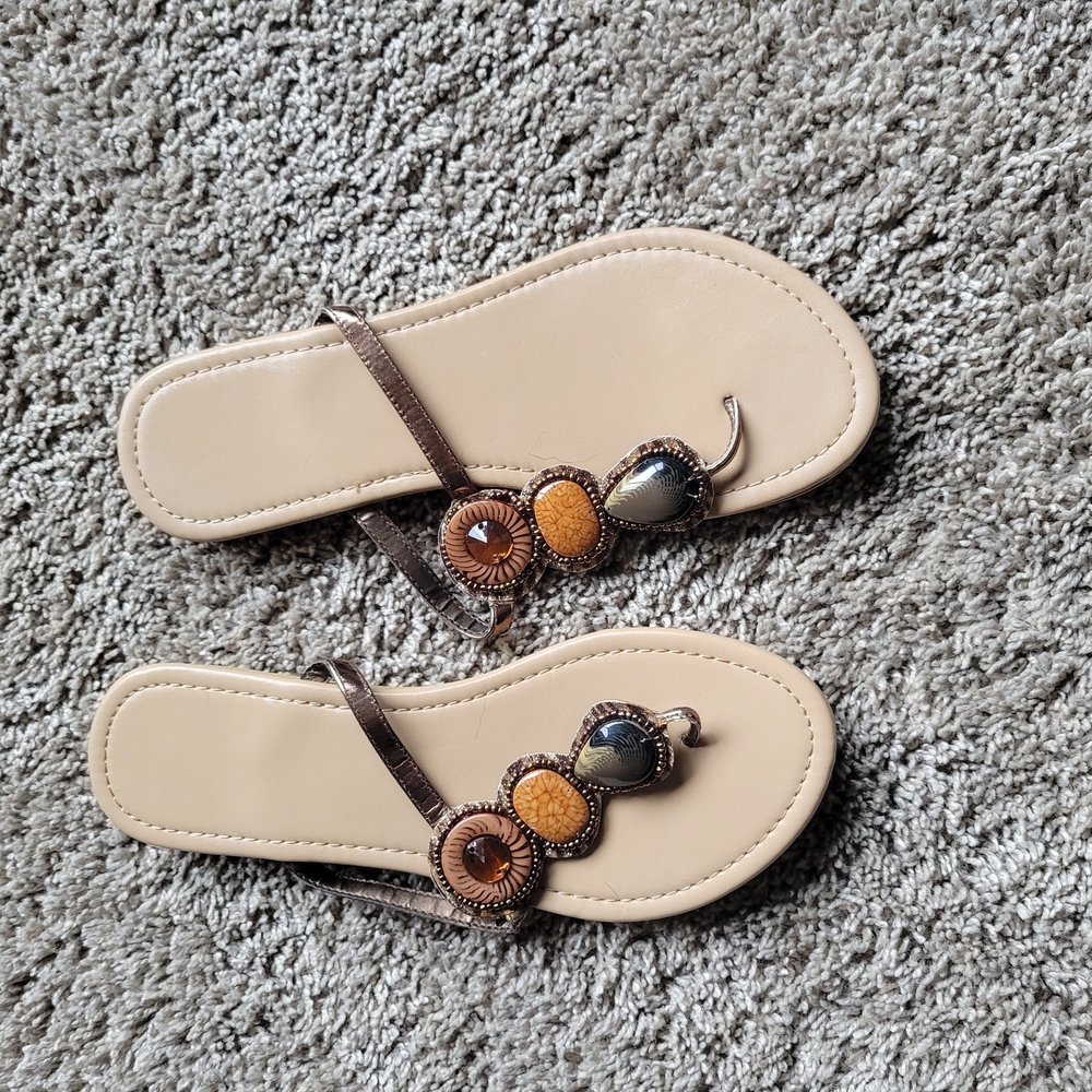 Elegant Brown and Tan Sandals